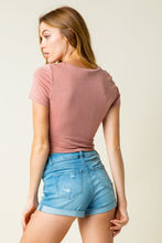 Load image into Gallery viewer, Knot-Tee Crop Top - Blush Pink
