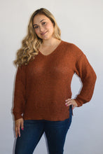 Load image into Gallery viewer, Lace Me Up Sweater - Rust
