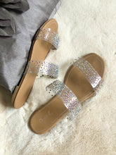 Load image into Gallery viewer, Clear As Day Rhinestone Sandals
